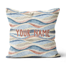 Load image into Gallery viewer, Rainbow Wavy Pattern Vintage Custom Pillow Personalized Pillow Gifts LDT1134