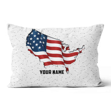 Load image into Gallery viewer, Personalized Patriotic American Flag Archery Arrows Pattern Throw Pillow TDM0797