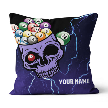 Customized 3D Skull Thunder Billiard Pillow Purple Version, Best Pillows TDM0758