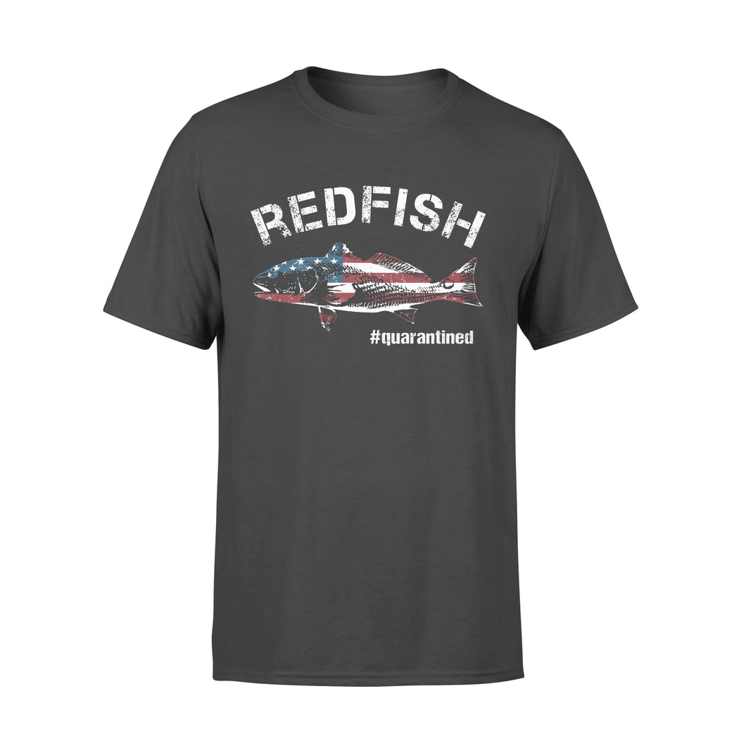 Redfish fishing US flag quarantined shirts