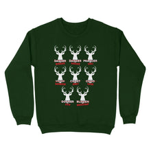 Load image into Gallery viewer, Funny Christmas Reindeer Hunter Shirt, Deer Hunter Gift D02 NQS2460 Standard Crew Neck Sweatshirt