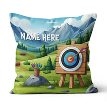 Load image into Gallery viewer, Funny Cartoon Archery Throw Pillow Personalized Archery Decorative Gifts TDM0838