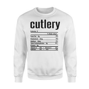 Cutlery nutritional facts happy thanksgiving funny shirts - Standard Crew Neck Sweatshirt