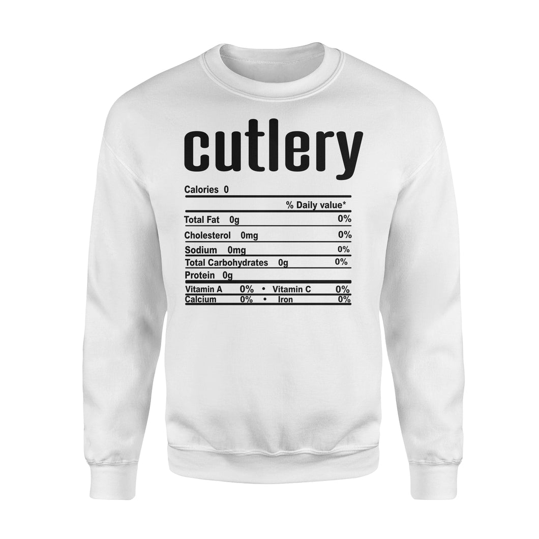 Cutlery nutritional facts happy thanksgiving funny shirts - Standard Crew Neck Sweatshirt