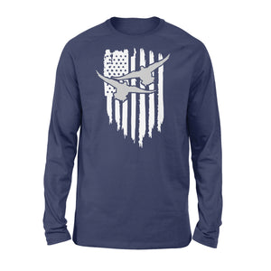 Duck Hunting American Flag Clothes, Shirt for Hunting - Standard Long Sleeve