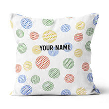 Load image into Gallery viewer, Colorful Golf Ball Custom Throw Pillow Personalized Cool Golf Gifts LDT1149