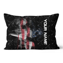 Load image into Gallery viewer, Personalized Smoke US Flag Bow Archery Pillow Custom Pillow Archery Gift VHM0848