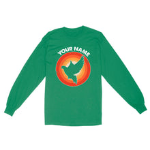 Load image into Gallery viewer, Dove Retro Vintage Sunset Custom Name Shirt, Dove Hunting Shirt, Gift for Dove Lover, Bird Lover Standard Long Sleeve FSD2351D08