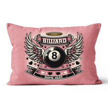 Load image into Gallery viewer, Personalized 8 Ball Pool With Wings Pillow Best Billiard Valentine Gifts TDM0885