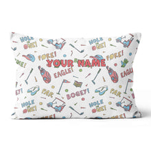 Load image into Gallery viewer, Colorful Funny Golf Elements Custom Throw Pillow Personalized Golf Gifts LDT1141