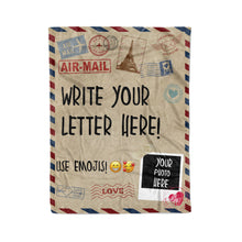 Load image into Gallery viewer, Personalized Photo Letter Fleece Blanket Custom Postal Picture Gift to My Daughter Son from Mom Dad Customized for Husband Wife FSD1731D01