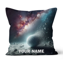 Load image into Gallery viewer, Golf Balls In Space Custom Golf Throw Pillow Personalized Golf Gifts LDT1155