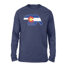 Load image into Gallery viewer, Colorado bear hunting long sleeve shirts,  CO State Flag Bear Hunter - NQSD233