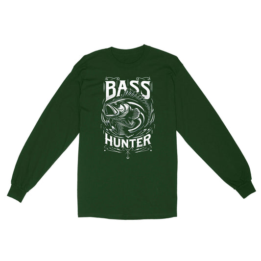 Long Sleeve - Bass hunter fishing shirt gift for fisherman A56