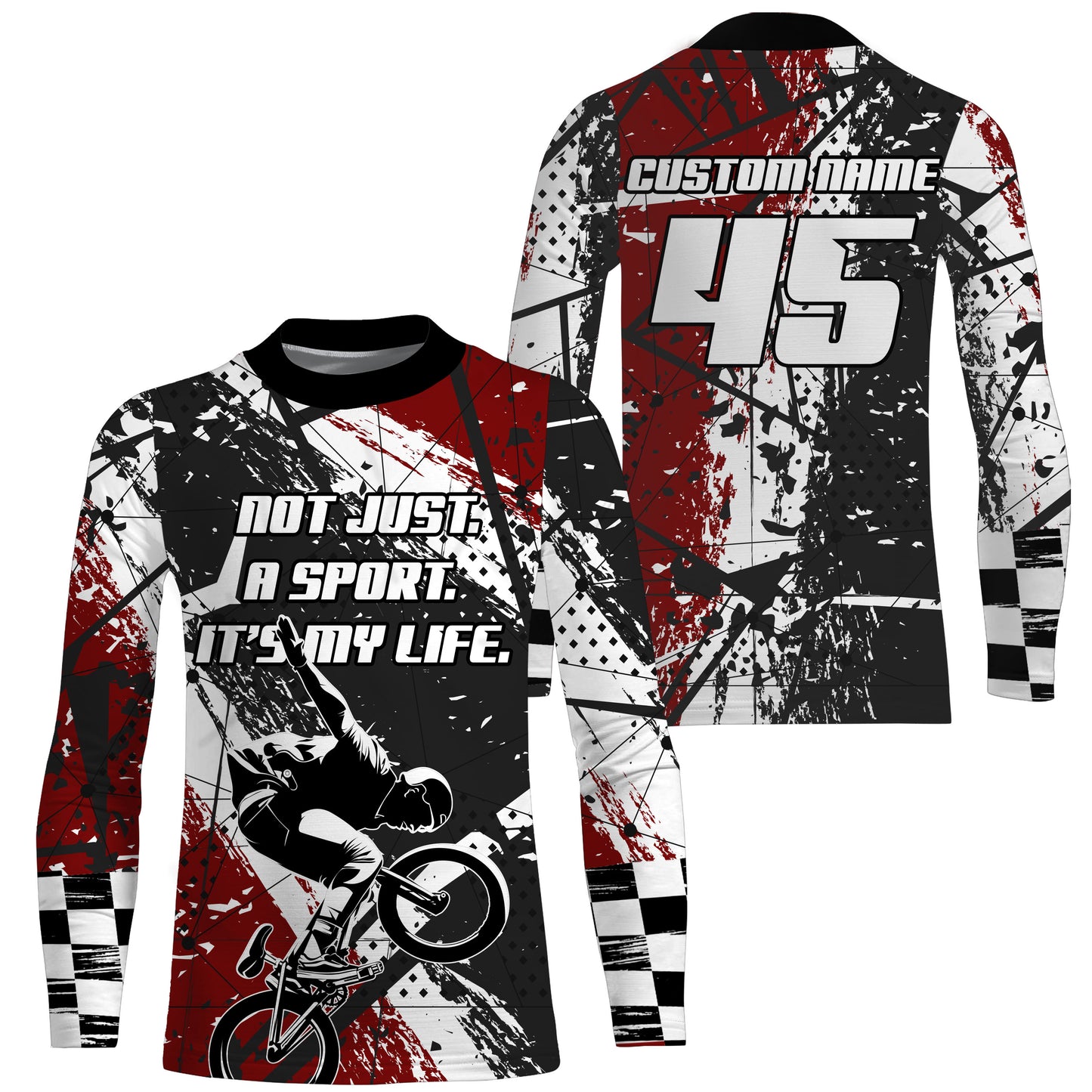 BMX Life Red BMX jersey adult kid bike shirt UPF30+ cycling gear BMX bicycle motocross racewear| SLC83