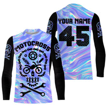 Load image into Gallery viewer, Personalized motocross jersey UPF30+ dirt bike parts skull long sleeves motorcycle off-road NMS1063