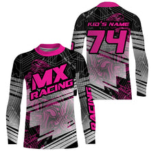 Load image into Gallery viewer, Custom Dirt Bike Jersey Kid Men Women UPF30+ Pink Motocross Racing MX Off-Road Shirt Motorcycle PDT380