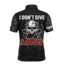 Load image into Gallery viewer, Skull Polo Bowling Shirt for Men Bowlers, Personalized Cool Bowling Jersey I Don&#39;t Give A Split NBP36