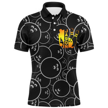 Load image into Gallery viewer, Funny Men Polo Bowling Shirt, Bowl Curve Pray Repeat, Personalized Name Short Sleeves Bowlers Jersey NBP41