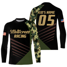 Load image into Gallery viewer, Personalized motocross jersey for youth men dirt bike off-road camo UPF30+ riding shirt motorcycle PDT157