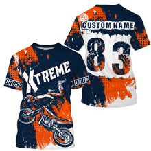 Load image into Gallery viewer, White personalized Motocross jersey adult&amp;kid dirt bike shirt UV protective MX xtreme motorcycle PDT20