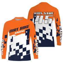 Load image into Gallery viewer, Motocross jersey men women youth personalized UV orange dirt bike racing off-road MX riding shirt PDT151