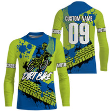 Load image into Gallery viewer, Motocross jersey personalized kid men women UV dirt bike youth green MX racing shirt motorcycle PDT110