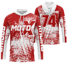 Load image into Gallery viewer, Motocross custom kid youth adult dirt bike jersey red MX racing shirt UPF30+ extreme racewear PDT91