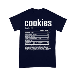 Cookies nutritional facts happy thanksgiving funny shirts - Standard T-shirt