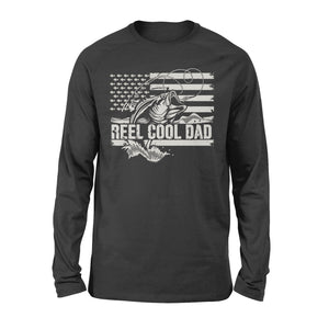 Reel Cool Dad American flag shirt, Perfect Father's Day Gifts for Fisherman D01 NQS1213  - Standard Long Sleeve