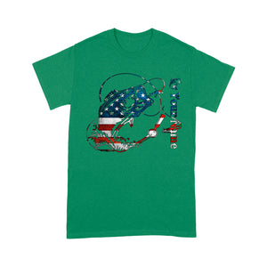 US Bass Fishing American Flag Custom name T-shirt D02 NQS1248