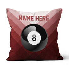 Load image into Gallery viewer, Personalized Red 8 Ball Billiard Pillow Custom Gifts For Billiard Player VHM0920