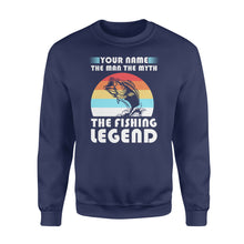 Load image into Gallery viewer, Custom name the man the myth the legend 1970s vintage retro personalized gift - Standard Crew Neck Sweatshirt