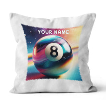 Load image into Gallery viewer, Personalized Colorful 8 Ball Billiard Throw Pillow Custom Billiard Gifts VHM0904