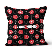 Load image into Gallery viewer, Personalized Red Target And Bow Archery Pillow Custom Archery Gift Ideas VHM0871