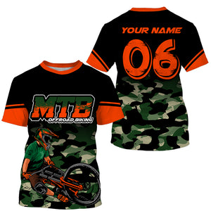 Camo MTB jersey Kids adult UPF30+ mountain bike shirt cycling jersey boys girls downhill clothes| SLC252