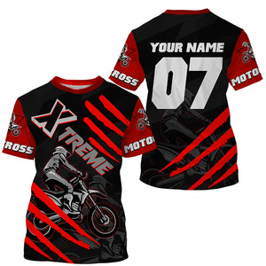 Xtreme Motocross kid&adult custom UV red MX jersey biker racing shirt motorcycle long sleeves PDT225