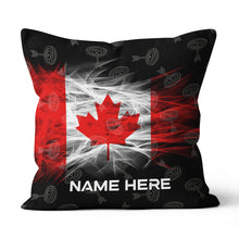 Load image into Gallery viewer, Personalized Archery Canada Flag Pillows, Patriotic Archery Throw Pillow TDM0836