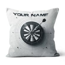 Load image into Gallery viewer, Black White Basic Darts Pillow Personalized Darts Gifts For Dart Player LDT1151