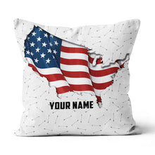 Load image into Gallery viewer, Personalized Patriotic American Flag Archery Arrows Pattern Throw Pillow TDM0797