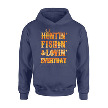 Load image into Gallery viewer, Hunting Fishing Loving Everyday Hoodie Shirt Orange Camo - SPH95