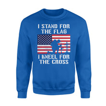 Load image into Gallery viewer, I Stand for The Flag I Kneel for The Cross  Shirt Patriotic Military NQS161