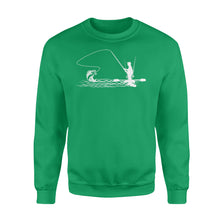 Load image into Gallery viewer, Kayak bass fishing shirt for men, women, Largemouth Bass fishing Sweatshirt - NQSD261