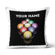 Load image into Gallery viewer, Personalized 9 Ball Pool Billiards Pillow, Custom Pillow Billiards Gifts VHM0833