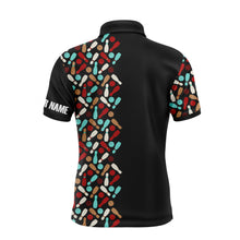Load image into Gallery viewer, Funny Men Polo Bowling Shirt Personalized Short Sleeve Polo for Men Bowlers Aways Use Three Fingers NBP57