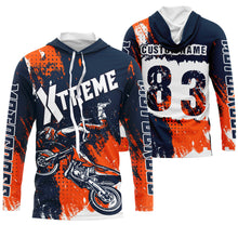 Load image into Gallery viewer, White personalized Motocross jersey adult&amp;kid dirt bike shirt UV protective MX xtreme motorcycle PDT20