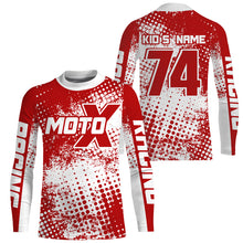 Load image into Gallery viewer, Motocross custom kid youth adult dirt bike jersey red MX racing shirt UPF30+ extreme racewear PDT91