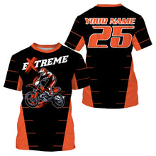 Load image into Gallery viewer, Personalized Men Kids MX Motocross Jerseys Dirt Bike Racing Shirt Riding Orange UPF30+ Motorcycle PDT146