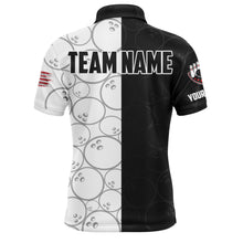 Load image into Gallery viewer, American Flag Men Polo Bowling Shirt Personalized Patriotic Bowlers Custom Team Short Sleeves Jersey NBP14