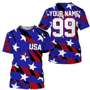 USA Motocross jersey youth women men Patriotic UPF30+ custom Dirt Bike off-road motorcycle shirt PDT410